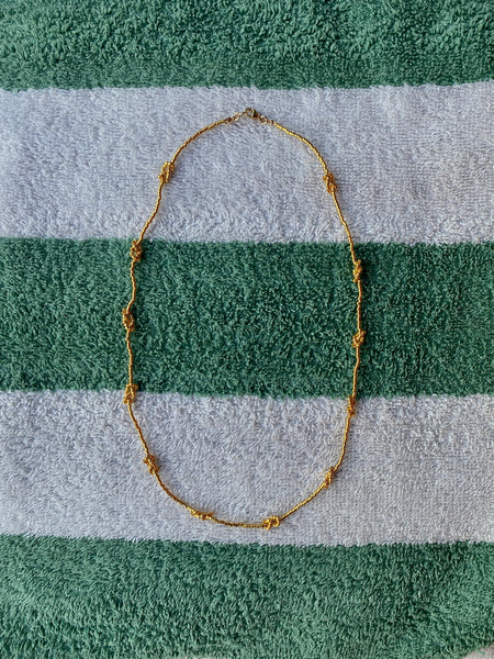 8 Knot Necklace - gold