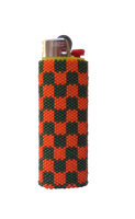 Orange Checkerboard Lighter Cover