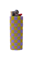 Purple Checkerboard Lighter Cover